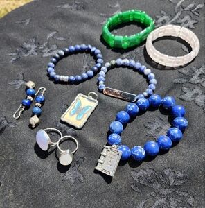 Colorful Beaded & Stone Bracelet and Jewelry Set